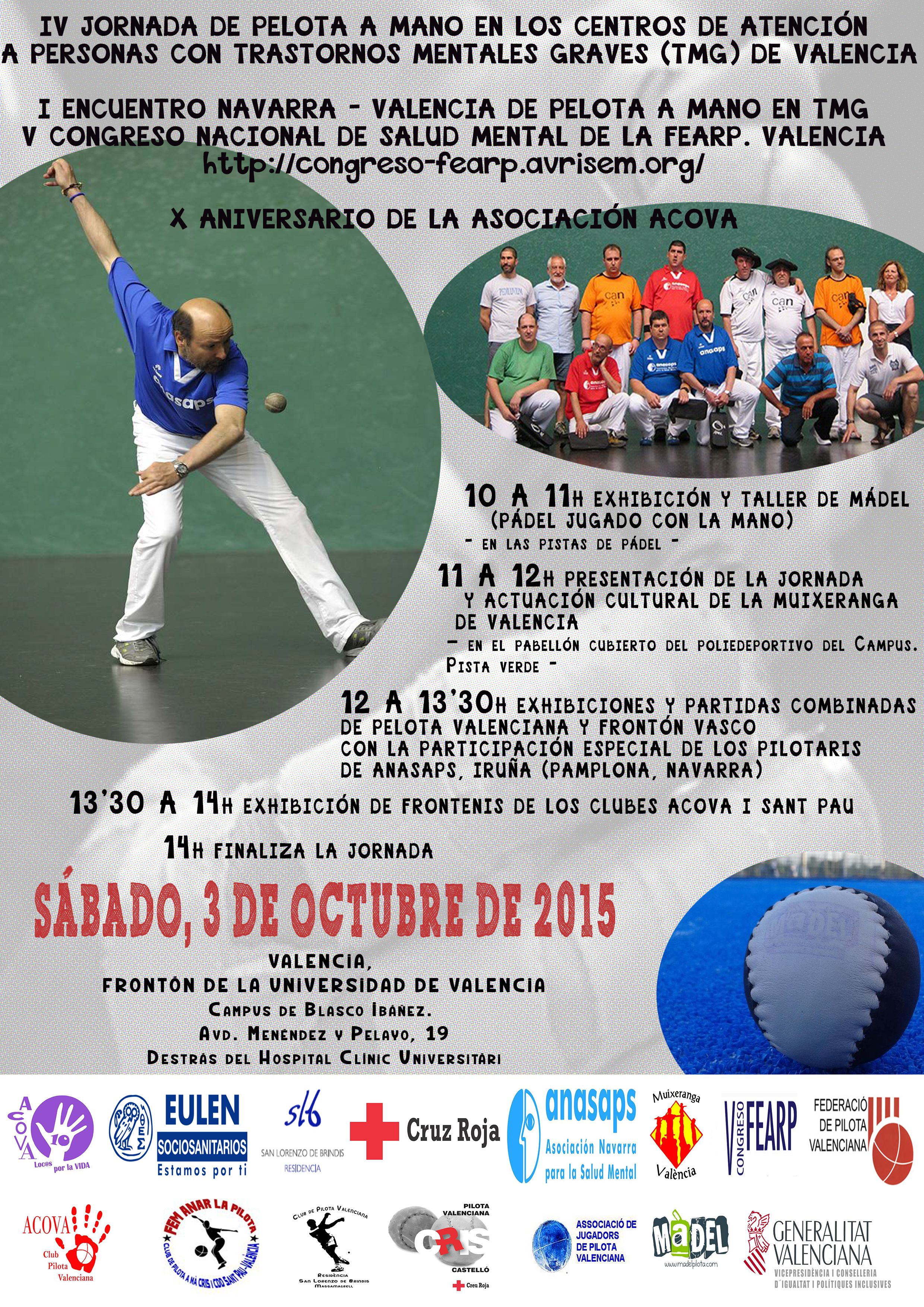 ANASAPS, en una exhibici&oacute;n de pelota en Valencia